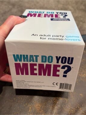 What Do You Meme? Party Game - White Box with Teal & Magenta Logo